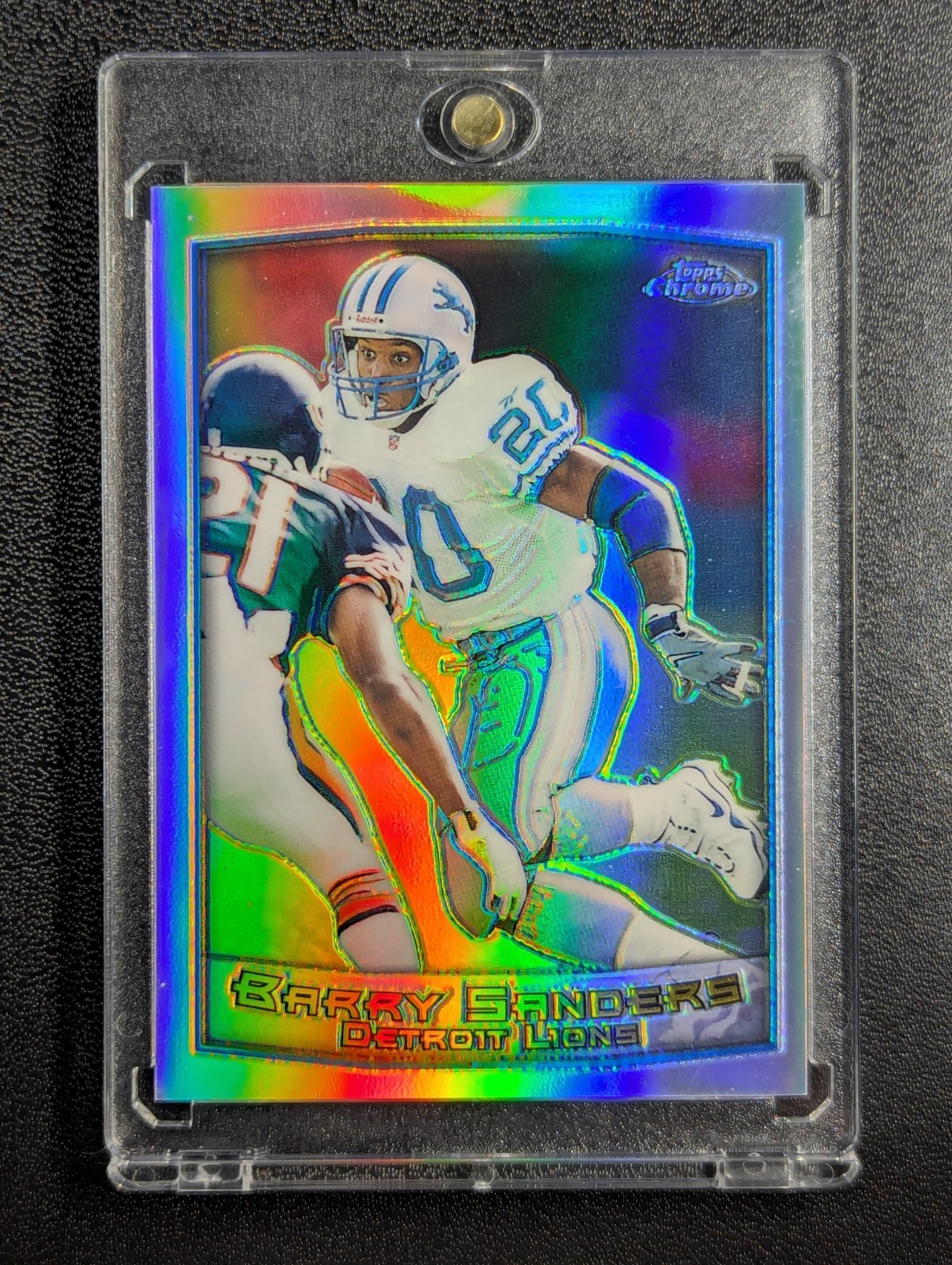1999 Topps Chrome "REFRACTOR" #25 BARRY SANDERS 🔥 RARE 1:1980 SSP Lions