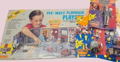  VINTAGE 1988 Pee-wee s Playhouse HUGE BUNDLE - Sealed Playset + 3 Carded Figure