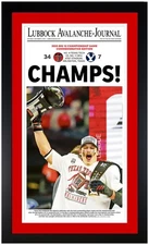 2024 Big 12 Champs Texas Tech Red Raiders Framed Front Page Newspaper Print