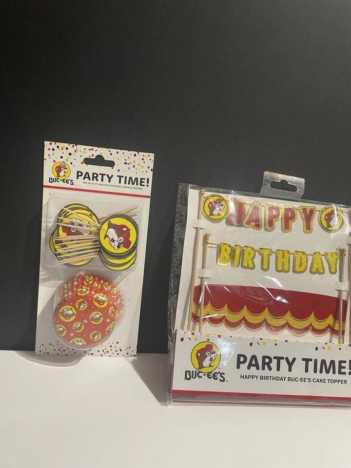 Forros para cupcakes de feliz cumpleaños Bucees Buc-ee’s 24 (2) más adorno para pasteles Foto 3 de 3