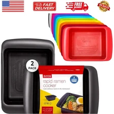 Rapid Ramen Cooker - Microwave Ramen in 3 Minutes - BPA Free and Dishwasher S...