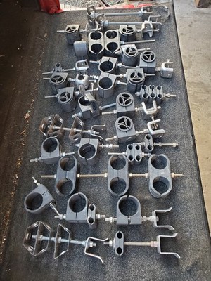 Telecom Cable Support Click Blocks, Standoffs, Beam Clamp Mixed Lot Assembly
