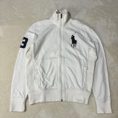 Polo Ralph Lauren Big Pony Zip Up Sweatshirt White Men's S Polo Ralph Lauren Big Pony Zip Up Sweatshirt White Men's S