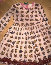 Matilda Jane Enchanted Afternoon Dress EUC Make Believe Girl Floral Roses Sz 12