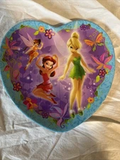 Disney Fairies Heart-Shaped Tinkerbell Plastic Child Plate by Zak