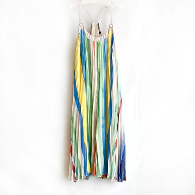 chinese dress ladies Nylah Pleated Rainbow A-Line Dress