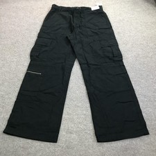 Aeropostale Cargo Pants Mens XL Black Aero Utility Canvas Relaxed Fit Fall
