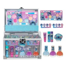Stitch Train Case Beauty Set, Kids Makeup Kit for Girls, Real Washable 