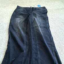 Romwe men 2XL Black Dark Wash Skinny Denim Je...
