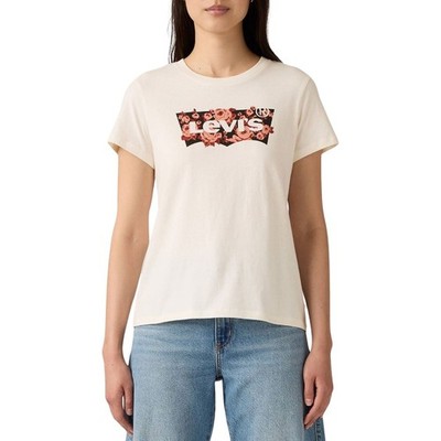 LEVIS THE PERFECT W TEE WHITE/GAB ROSE BW FILL EGRET
