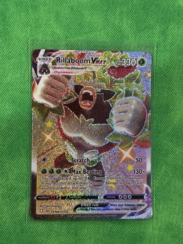 Shining Fates: Shiny Vault #SV106/SV122 Rillaboom VMAX - Imagen 1 de 2