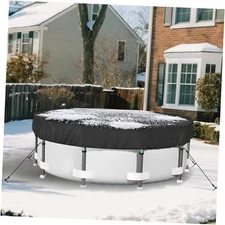  14FT Winter Pool Covers for Above Ground Pools [Upgrade 500D Thicker 14FT-Nail