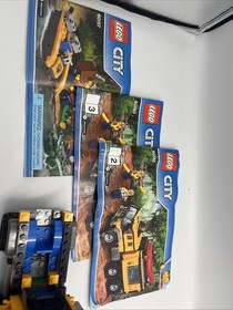 LEGO City Jungle Sets #60157 Starter Set, & 60160 Mobile Lab Incomplete 5 Figs