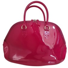 Furla Hot Pink Barbie Patent Jelly Candy Borsa Manico Superiore Strutturata Italiana