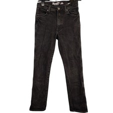 Wrangler Boys SZ 18 Slim Retro Straight Jeans Faded Black Cotton Western Grunge