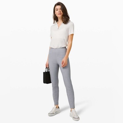 Lululemon Here to There High-Rise 7/8 Pant in Crosshatch Texture Magnet Grey 8.