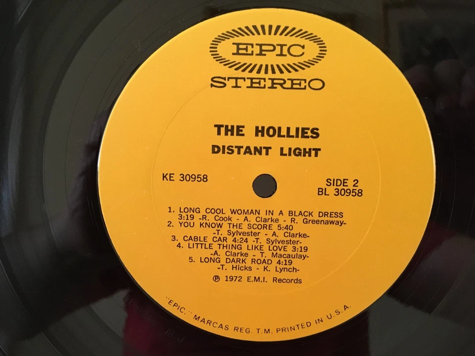 The Hollies Distant Light Vintage Vinyl LP 1972 Epic Record KE-30958 - Image 4 of 4