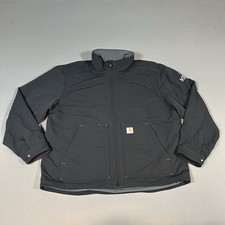 Carhartt Super Dux Jacket Men XL Relaxed Fit Black Full Zip Camden Rain Defender