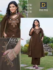 Solid Cotton Kurti Set Kurta, Pant  Dupatta Size: S to 3XL Message for Size 