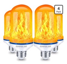 Upgraded LED Flame Light Bulbs, 4 Modes Flickering Light Bulbs, E26 Base Fire...