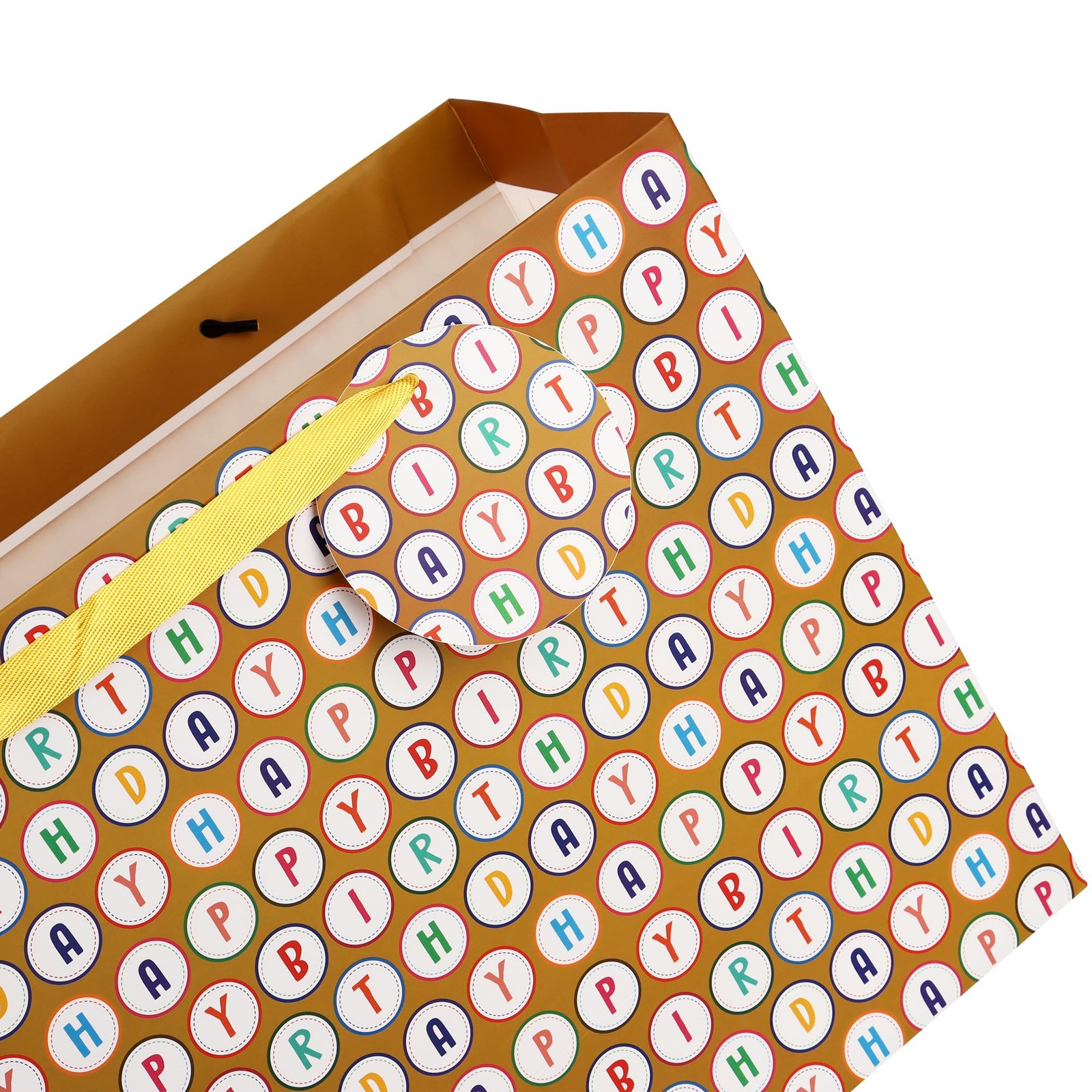 2-Pack 16.5" Extra Large Birthday Gift Bags with Tissue Paper Greeting Card