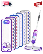6 PACK Reusable Swiffer Power Mop Pads Refills, Microfibre Mop Pads for Swiffer