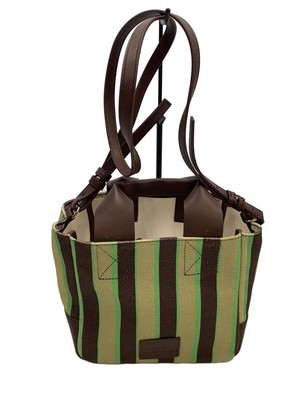 MSGM Shoulder Bag -- Green Stripe 3441MDZ27