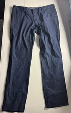 Hugo Boss Men's Stanino16-W" Blue Flat Front Casual Slim Fit Pants Size 34 R