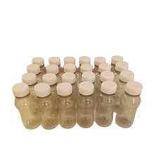 Lot of 24 Bottles 8 oz Plastic Smokey Colored Storage Liquid Powder Nuts Crafts