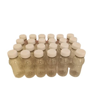 Lot of 24 Bottles 8 oz Plastic Smokey Colored Storage Liquid Powder Nuts Crafts