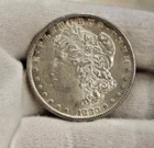 1880 S US Morgan Silver Dollar $1 AU+ Original Toning