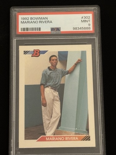 1992 Bowman Mariano Rivera Rookie Card PSA 9