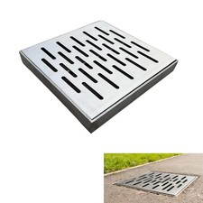 Large 16"x16" Stainless Steel Drain Grate Heavy Duty Outdoor Trench Cover