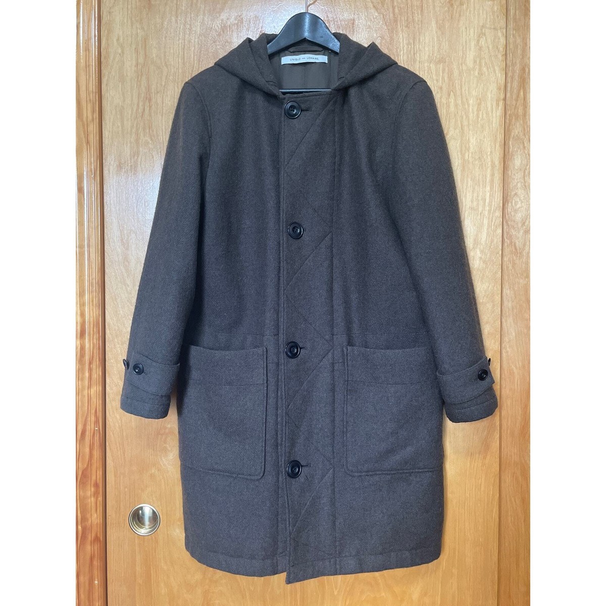 Uniqlo x Lemaire 2015 Dark Olive Green Cashmere Blend Wool Hooded