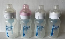 4 DR. BROWN  S DR BROWNS WIDE NECK BABY BOTTLES 8 Oz BP4