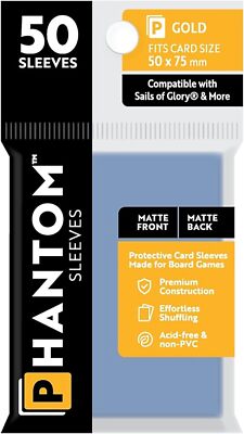 Phantom Sleeves: Gold Size (50mm x 75mm) Matte/Matte (50)