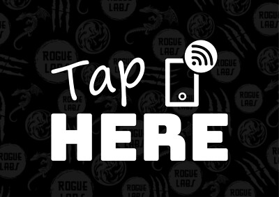 NFC Tap Here with Tag PERSONALISED NAME CAR WINDOW BUMPER STICKER VINYL DECAL