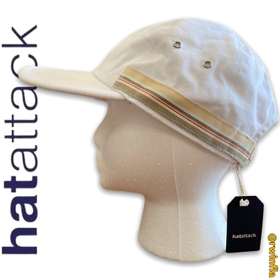 Hat Attack Baseball Cap adjustable strap D rings White NWT Sun Shade 