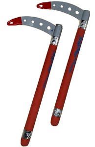 ATA TAEKWONDO Weapons PAIR Ssahng Nat Kamas 15" Inch RED | eBay