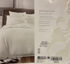 Sky 500 TC 100% Pima Cotton OEKO - Tex Twin Comforter Set Fi Grey New Other @