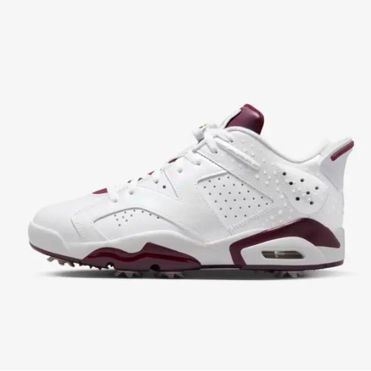 Кроссовки для гольфа Nike Jordan 6 G NRG в стиле ретро Белый и Бордо (DV6796-116)