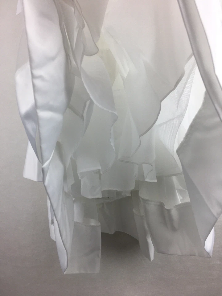 Vestido de estatina persiguiendo luciérnagas niñas 2 piezas lazo grande blanco tul 5 capas con mini falda Foto 4 de 4