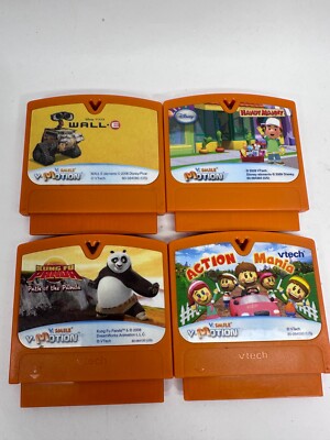 VTech V.smile V-Motion 4 Game Cartridges Wall-E Handy Manny Panda