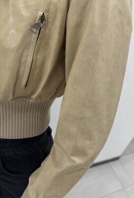 DDP Vintage 2009 Prada Archive Leather Womens Crop Fitted y2k