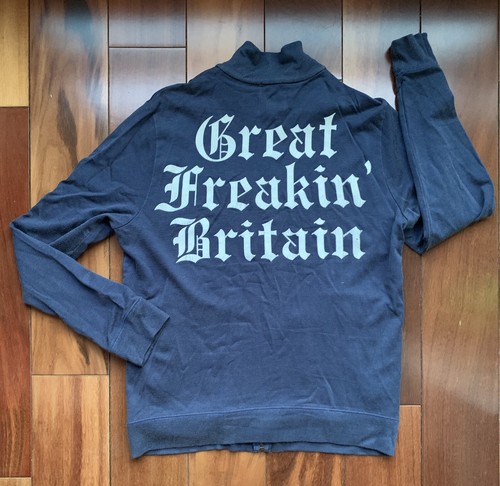 Dirty English Zip Up Jacket - Great Freaking Britain ! juicy couture men Vintage