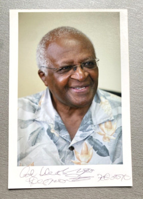 DESMOND TUTU ( 2021) Nobelpreis Frieden 1984 signed Foto 10x15 Autogramm