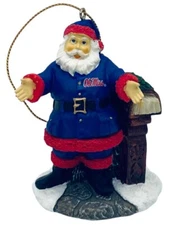 Ole Miss Rebels Welcome Home Santa Ornament- The Memory Company-RARE-New in Box