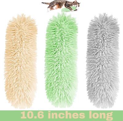 ZAULEY Catnip Pillow Toys - 3 Pack Large Refillable Cat Toys For Indoor Cats & Kittens