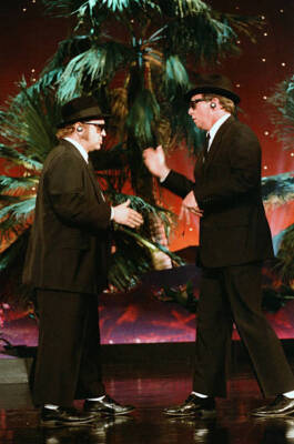 John Belushi And Jonny Rosch On Leno 1995 Old Television Photo 2