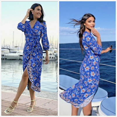 ワンピース Lace Trimmed Floral Dress powder blue M 01_2290_104c7702-18c9-43d9-